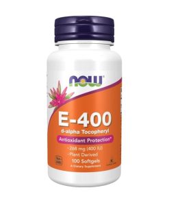 Vitamin E-400 NOW, 268 mg (100 tableta za žvakanje)