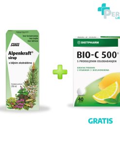 Alpenkraft Sirup za Grlo i Glasnice 250ml + Bio-C 500 GRATIS