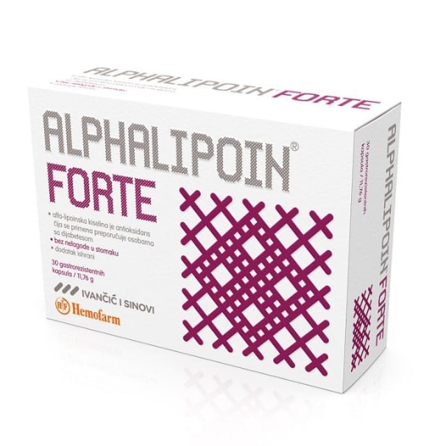 HEMOFARM Alphalipoin forte cps. a30, Dodatak ishrani sa snažnim antioksidativnim dejstvom - Slika 2