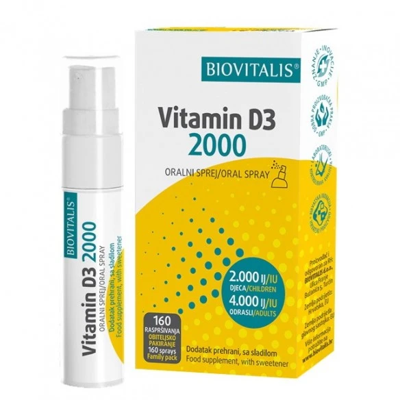 Biovitalis Vitamin D3 2000 oralni sprej - Slika 2
