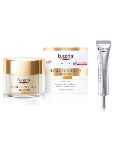 Eucerin Anti Age Hyaluron-Filler + Elasticity dnevna njega s SPF 30 + krema oko očiju Promo pakiranje - Slika 2