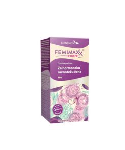 Alternative view of FEMIMAXX “FORTE” a50,Odabrani biljni ekstrakati i važni mikronutrijenti za snažnu prirodnu podršku hormonskoj ravnoteži žena 40+.