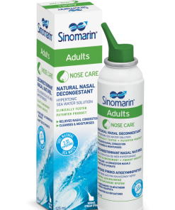 SINOMARIN® ADULTS 125ml, Prirodan sprej za očepljenje nosa i gornjih dišnih puteva kod odraslih