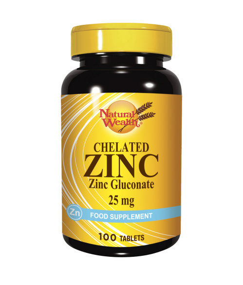 NATURAL WEALTH CINK KELATIRANI 25 mg tablete a 100, Dodatak prehrani za nadoknadu cinka - Slika 2