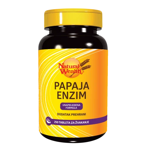 Natural Wealth Papaja Enzim 250 Tableta za Žvakanje