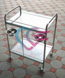 KOLICA ZA INSTR. 600x400x800 mm, 2 staklene police